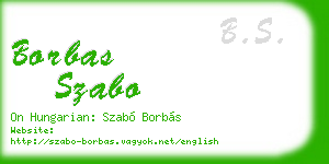 borbas szabo business card